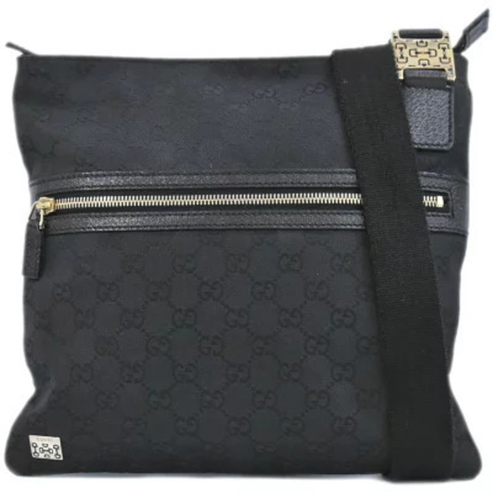 Gucci Abbey GG Canvas Shoulder Bag Black